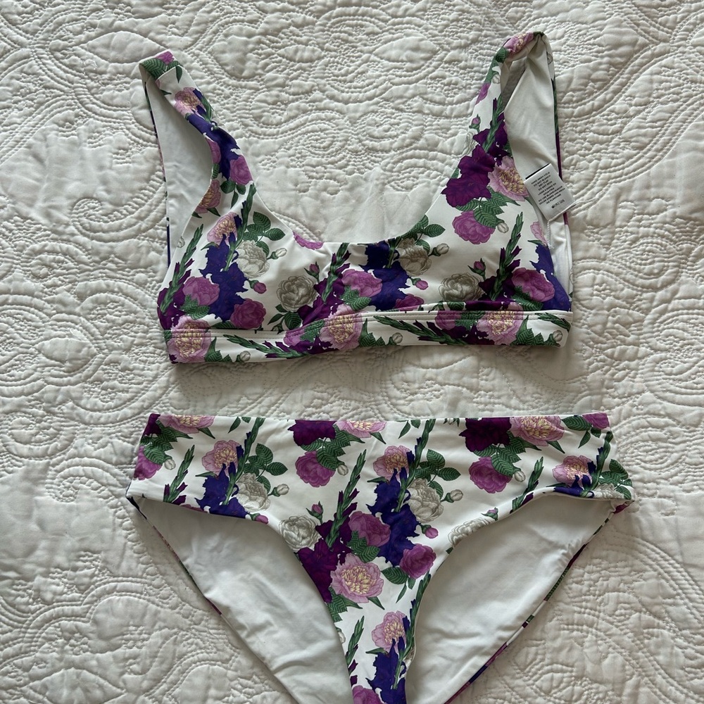Dippin' Daisy's Purple and Green Bikini Set